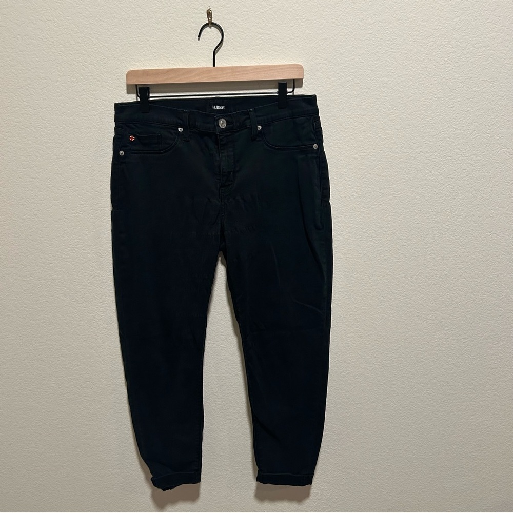 Hudson Jeans Women's black Harlingen crop super skinny cuff Pant